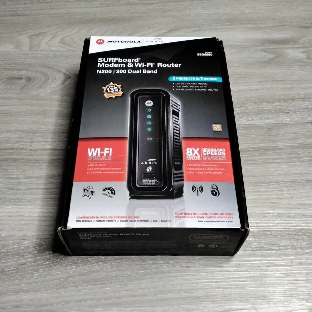 Arris Surfboard Modem & WiFi Router Model SBG6580 - Picture 2 of 9
